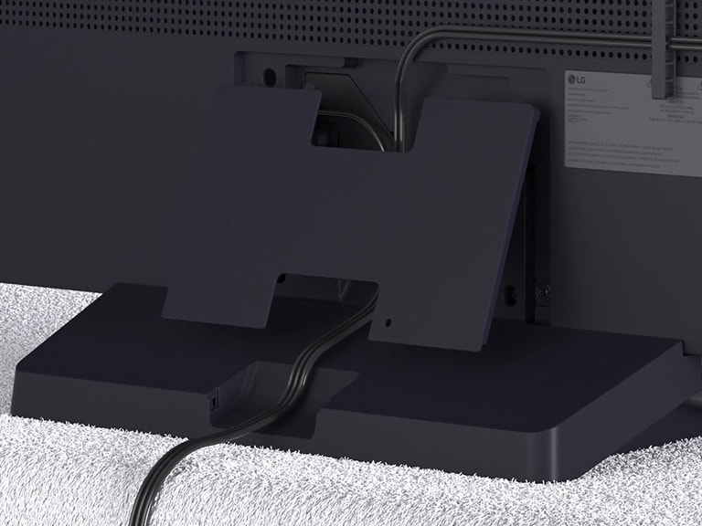 Installationsvideo zur Montage des Standfußes für den LG OLED evo AI C5 Fernseher.